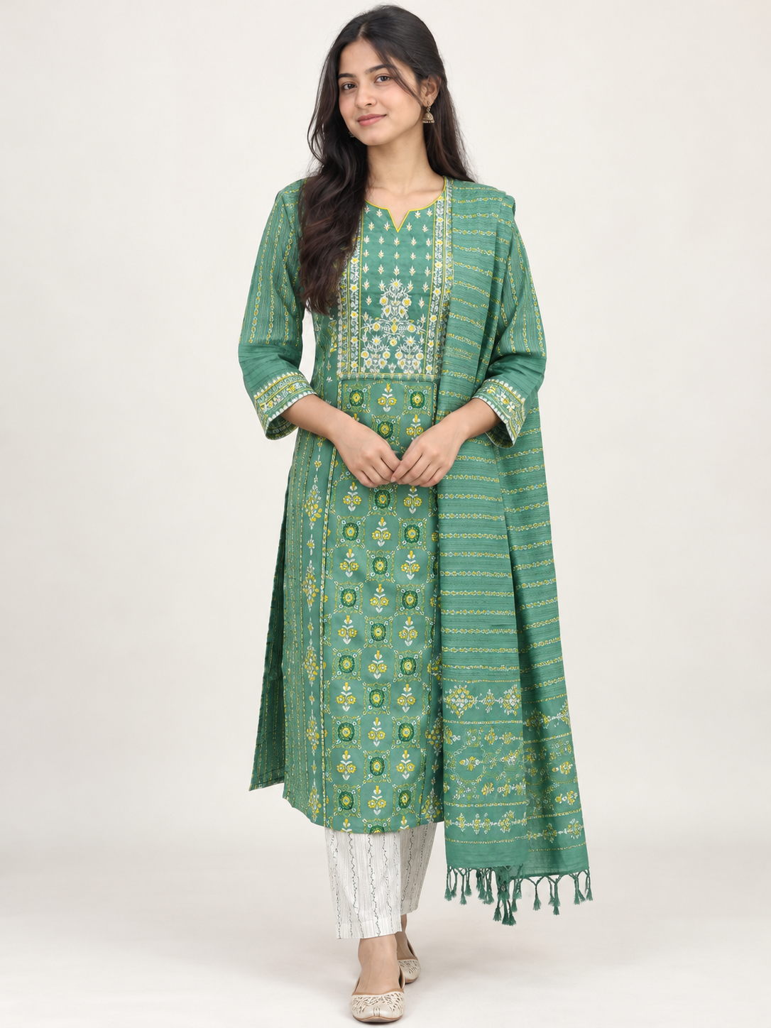 Cool Winter Green Salwar Kameez